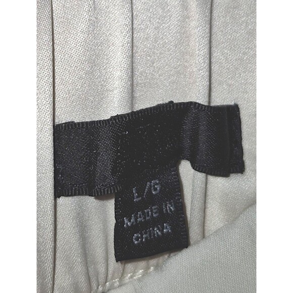 ATM Tan Size Large Pull On Tan Elastic Waistband Career Dress Pants Minimalist - Picture 3 of 5